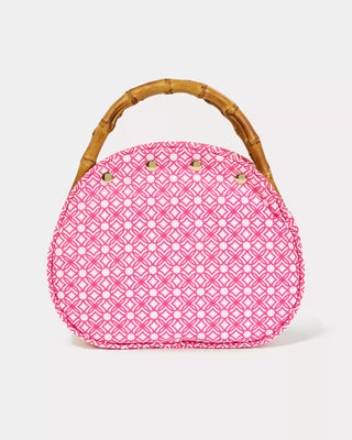 Breakers Bamboo Bermuda Bag - Passion Fruit Pink X Resort White Butterfly Pattern