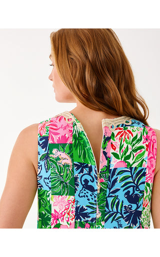 Edita Maxi Shift Dress - Multi Party Punch Patch