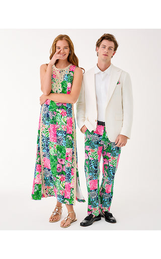 Edita Maxi Shift Dress - Multi Party Punch Patch