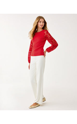 Bryant Knit Top - Cranberry Red