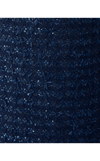 Kels Mini Skirt - Low Tide Navy After Party Lurex Boucle