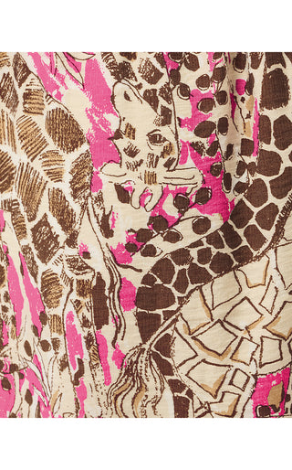 Axton Midi Dress - Pink Aster Sketching On Safari
