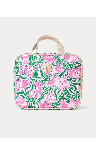 Constance Cosmetic Case - Pink Quartz Panda N Bows