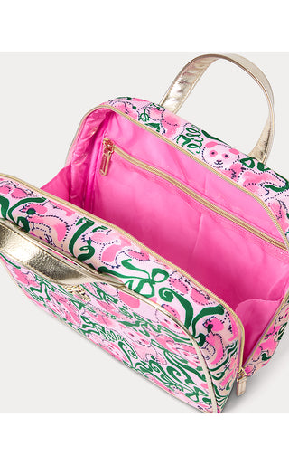 Constance Cosmetic Case - Pink Quartz Panda N Bows