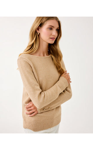 Lola Sequin Sweater - Gold Metallic