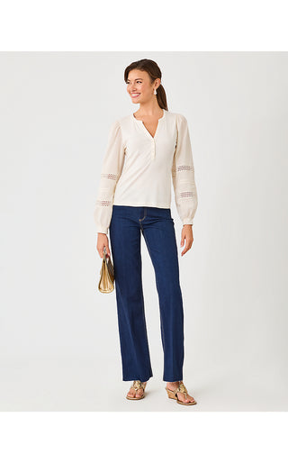Ronson Long Sleeve Knit Top - Coconut