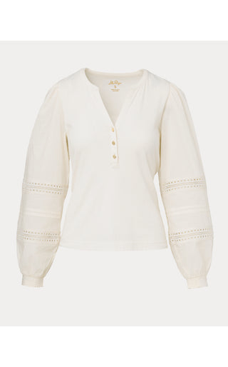 Ronson Long Sleeve Knit Top - Coconut