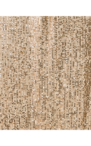 Kendrick Midi Skirt - Gold Metallic Treasure Box Sequin Knit