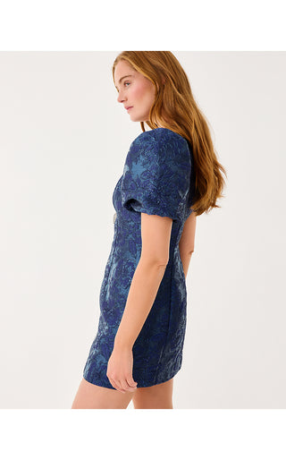 Amelie Shift Romper - Low Tide Navy Nightshade Brocade