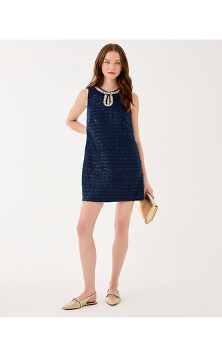 Ronan Skirted Romper - Low Tide Navy After Party Lurex Boucle