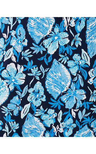 Brynne Stretch Shift Dress - Low Tide Navy Seashell Splendor Engineered