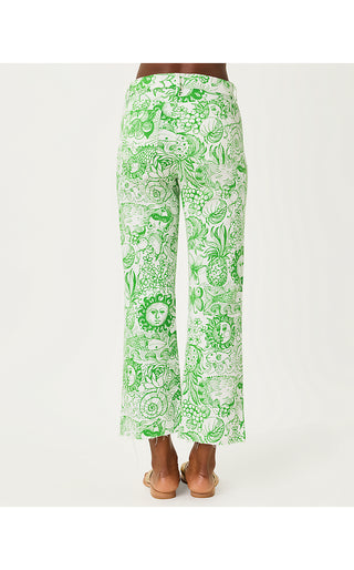 Harleen High Rise Crop Jean - Putting Green Fleur De Lilly