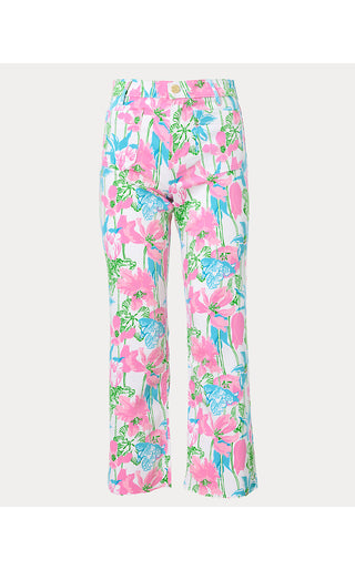 Harleen High Rise Crop Jean - Resort White Viney Liney