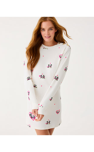 Ballad Long Sleeve Dress - Coconut Disney Half Drop