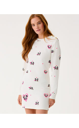Ballad Long Sleeve Dress - Coconut Disney Half Drop