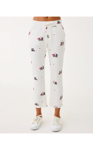Playa Crop Terry Pant - Coconut Disney Half Drop