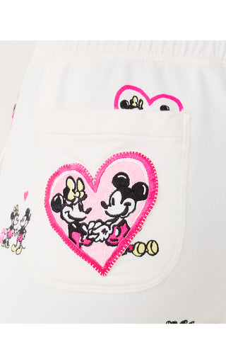 Playa Crop Terry Pant - Coconut Disney Half Drop