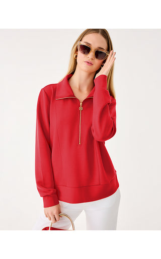 UPF 50+ Eleni Pullover - Cranberry Red