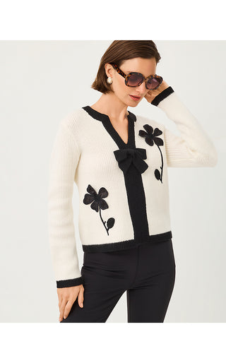 Esmeralda Sweater - Coconut Fancy Fleur Applique