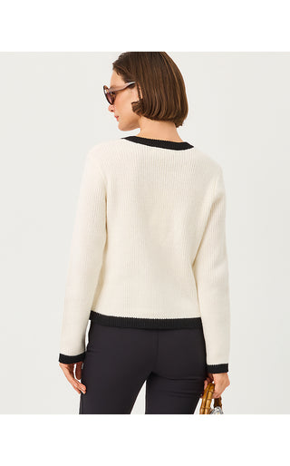Esmeralda Sweater - Coconut Fancy Fleur Applique