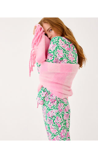 Camelia Fringe Wrap - Pink Quartz X Conch Shell Pink