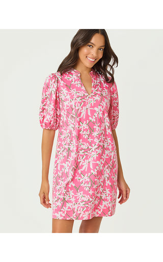 Carey Dress - Confetti Pink Liza Overprint