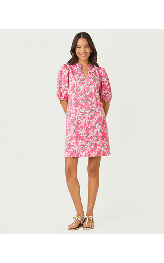 Carey Dress - Confetti Pink Liza Overprint