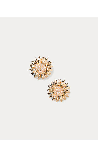 Lilly Garden Earrings - Gold Metallic