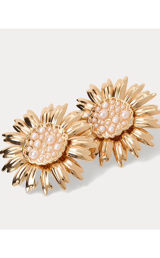 Lilly Garden Earrings - Gold Metallic