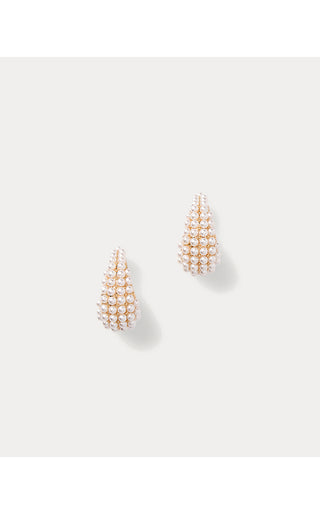 Lilly Of The Valley Hoop Earrings - Resort White