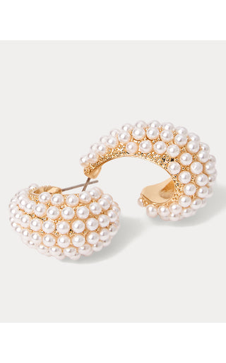 Lilly Of The Valley Hoop Earrings - Resort White