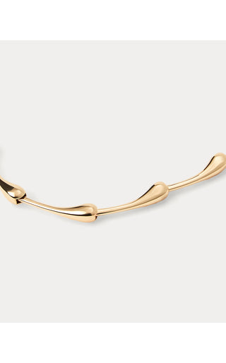 Rousseau Wave Necklace - Gold Metallic
