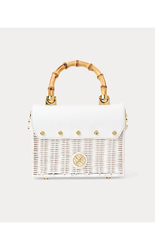 Teighen Bow Wicker Bag - Resort White