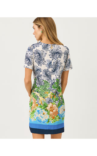 Edita Short Sleeve Shift Dress - Rutabaga Sympeony Engineered