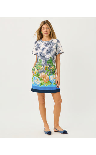 Edita Short Sleeve Shift Dress - Rutabaga Sympeony Engineered