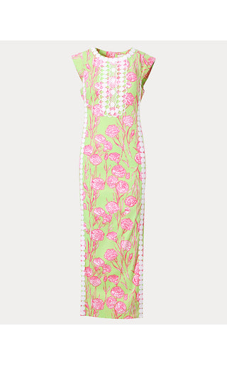 Rosalena Stretch Maxi Shift Dress - Pistachio Macaron Alina