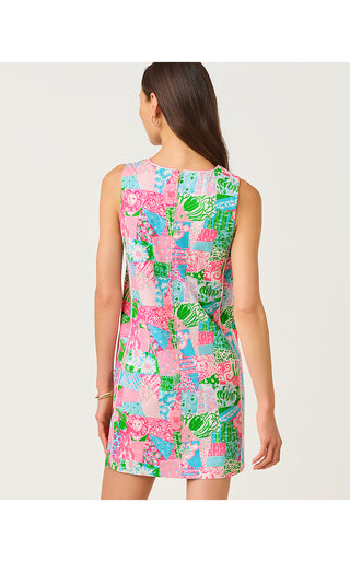 Ettie Stretch Shift Dress - Multi Crazy Quilt