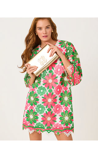 Jouri Lace Dress - Cherry Blossom Pink Sunshine Tile Lace