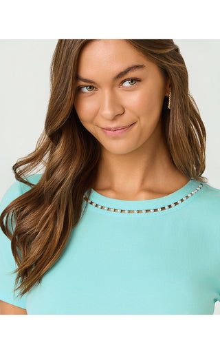 Clairmont Pearl Knit Top - Day Dream Blue