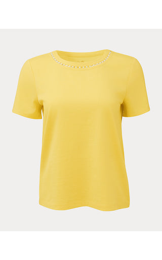 Clairmont Pearl Knit Top - Estelle Yellow