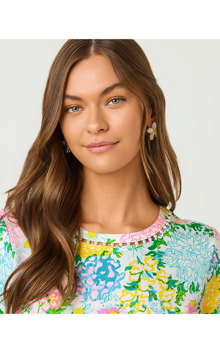 Clairmont Pearl Knit Top - Multi Lilly Garden