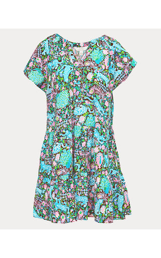 Norella Linen Dress - Multi Royal Zoo