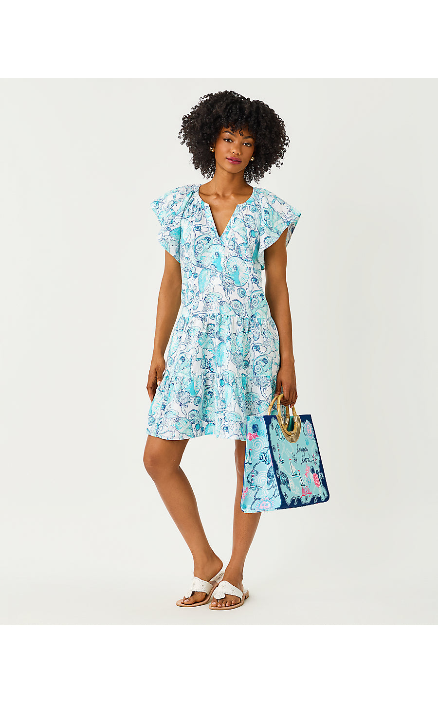 Norella Linen Dress - Resort White Shell Shine – Ocean Palm