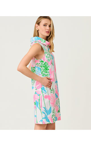 Payson Dress - Resort White Oversized Viney Liney