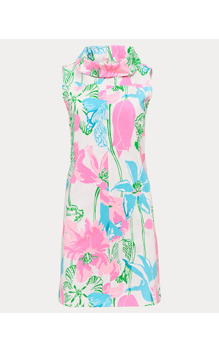 Payson Dress - Resort White Oversized Viney Liney