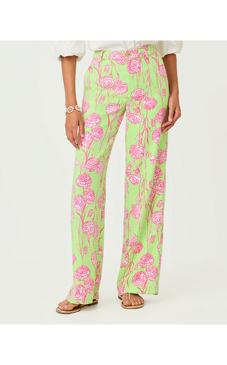 Katerini Palazzo Pant - Pistachio Macaron Alina