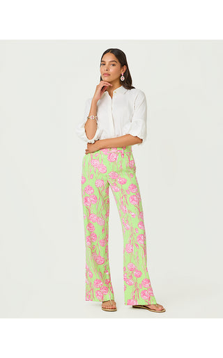 Katerini Palazzo Pant - Pistachio Macaron Alina