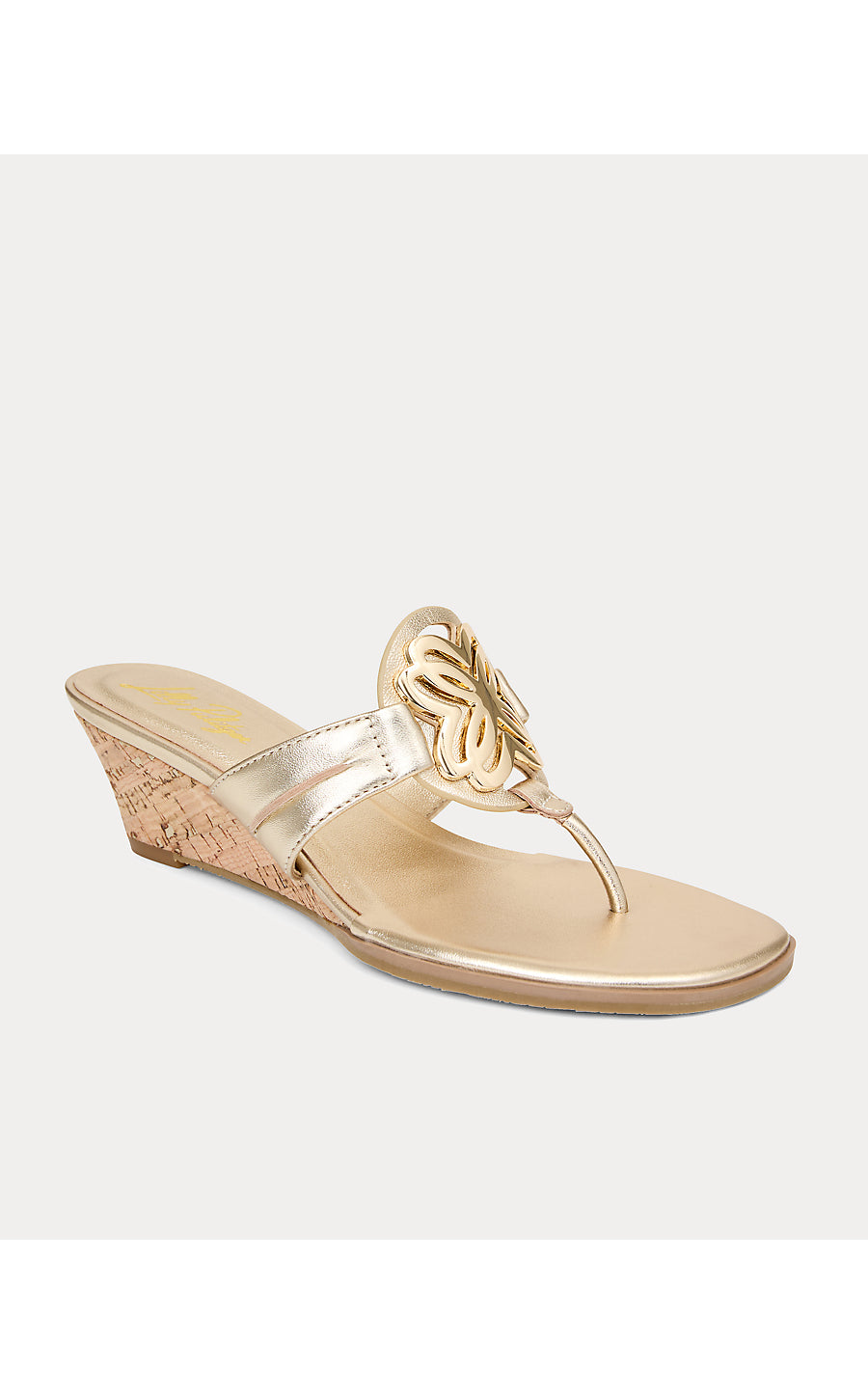 The Lilly Wedge - Gold Metallic – Ocean Palm - A Lilly Pulitzer