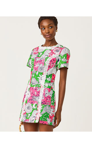 Salem Shift Romper - Cherry Blossom Pink Chicken Check