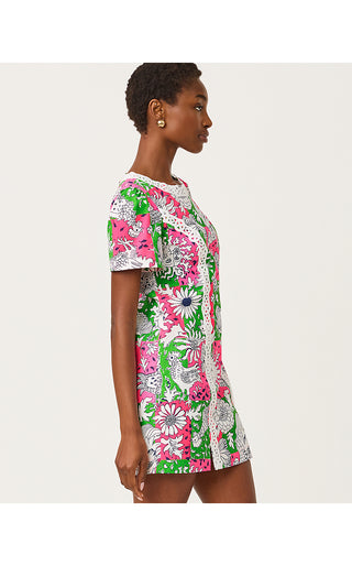 Salem Shift Romper - Cherry Blossom Pink Chicken Check
